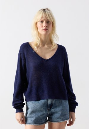 American Vintage DUMY - Pullover - navy chine