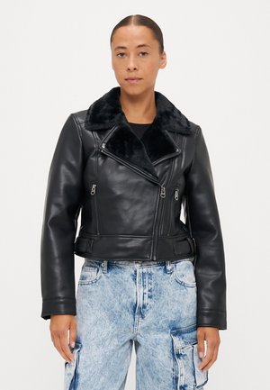 VMHAILEY COATED JACKET - Imitatieleren jas - black