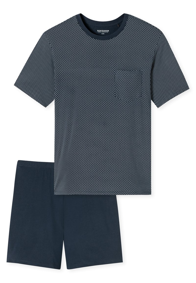 Pyjama Court Schiesser Garçon 100% Coton Bio – Jersey Doux, Taille 140-176, Col Rond Confortable