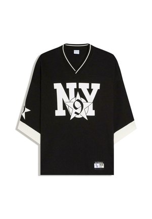 Bershka, SHORT SLEEVE SPORT  - Printtipaita - black
