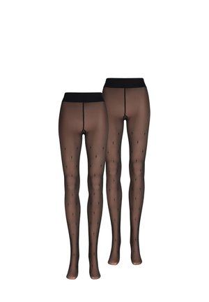 WARM TRANSPARENT 2-PACK - Strømpebukser - diamonds