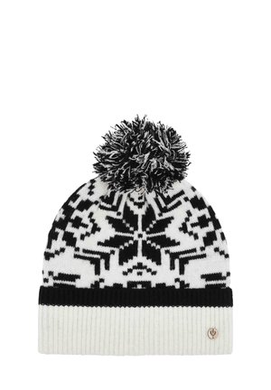 FRAAS, CHERRY PRINT TRIANGLE BANDANA - Beanie - snow white
