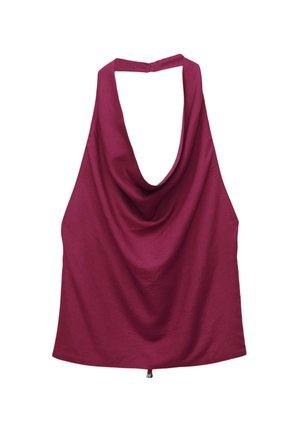 OPEN BACK HALTER - Top - dark red