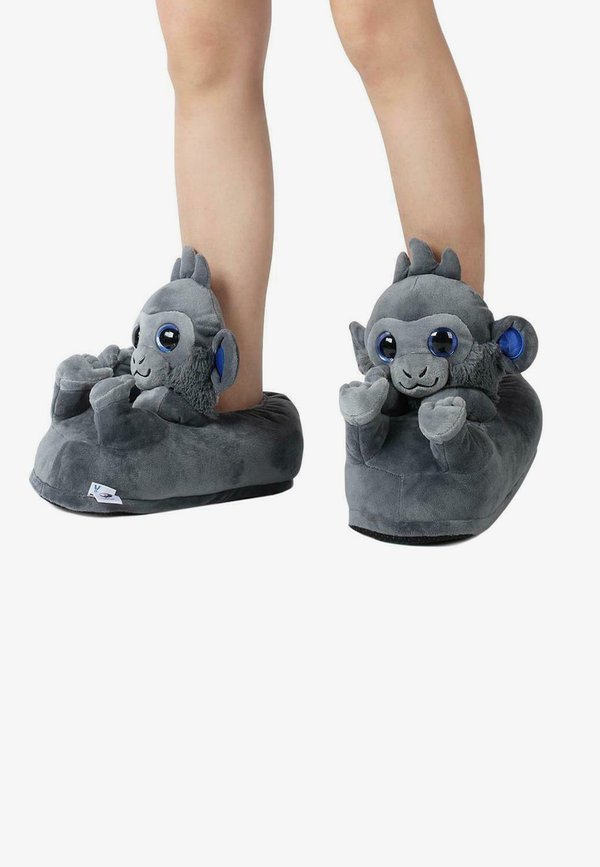 PLÜSCH-TIER-PANTOFFELN - Hausschuh