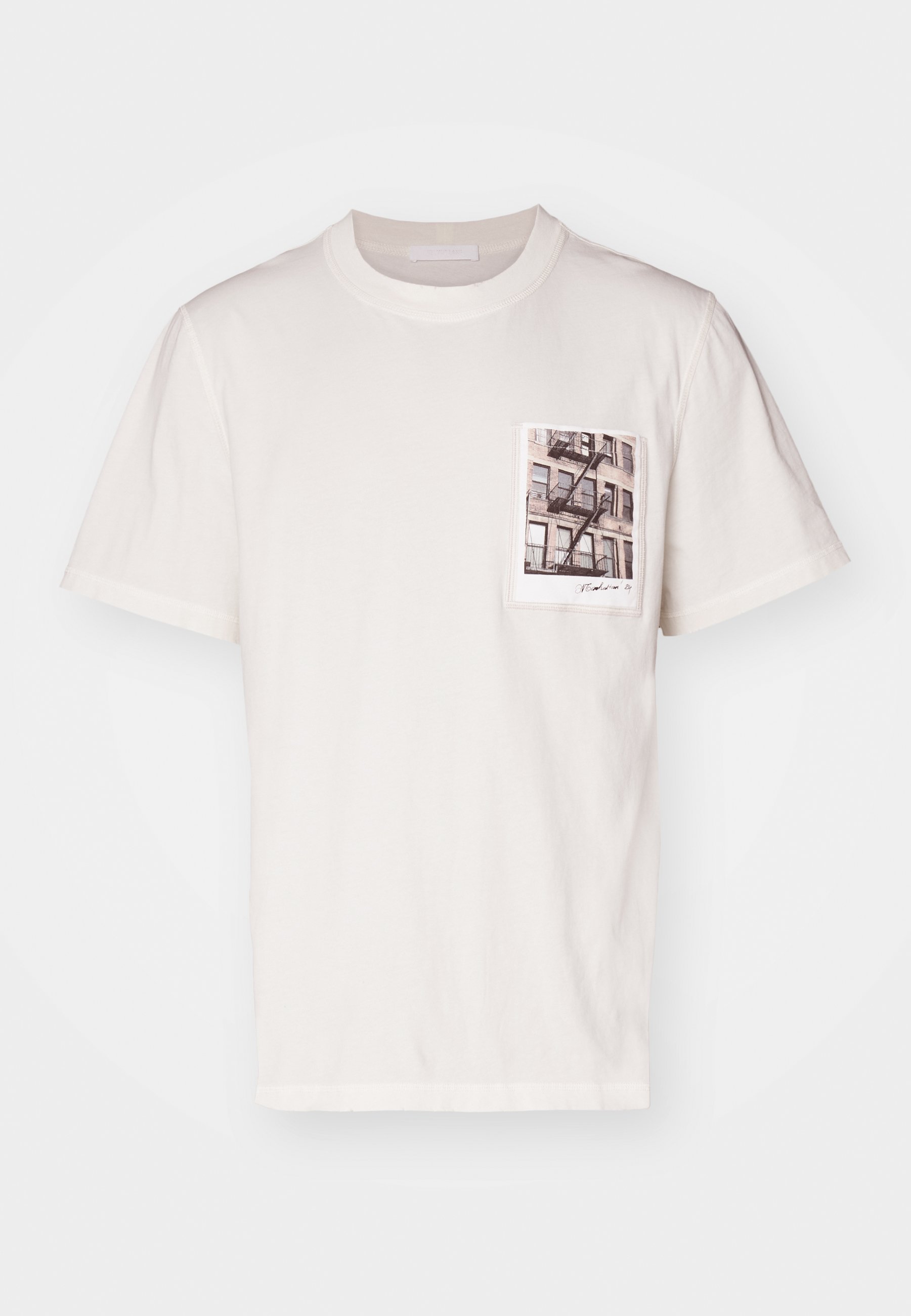 Helmut Lang Print T-shirt - antique white/off-white - Zalando.ie