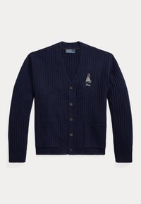 BIG FIT DOG-EMBROIDERED WOOL CARDIGAN - Cardigan - hunter navy