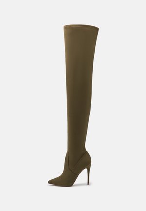 High Heel Stiefel - mottled olive