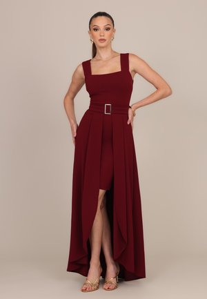 WAL G. BELTED TULIP SKIRT - Μάξι φόρεμα - wine