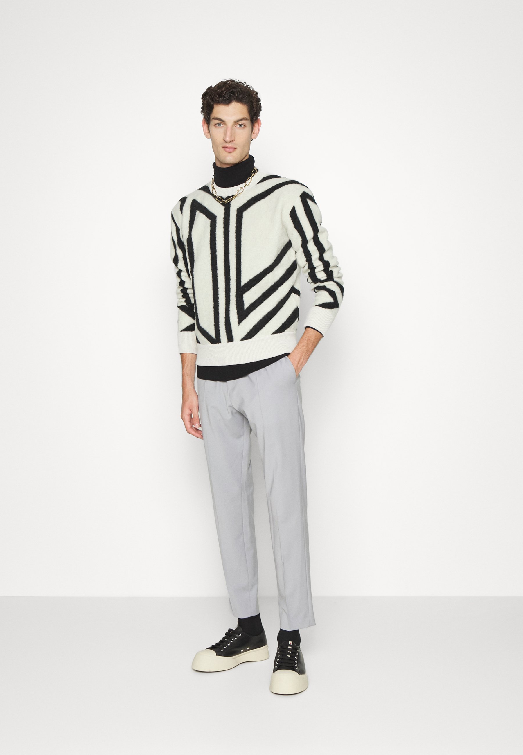 MCM MENS CUBIC MONOGRAM WOOL SWEATSHIRT 