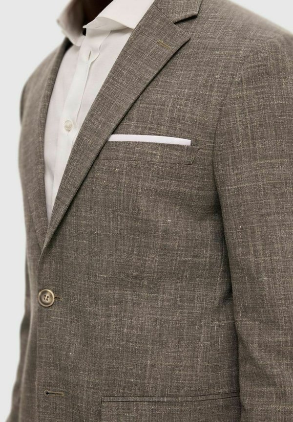 SLH - Suit jacket - dark sand melange4