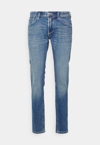 Unselected, mid stone wash denim