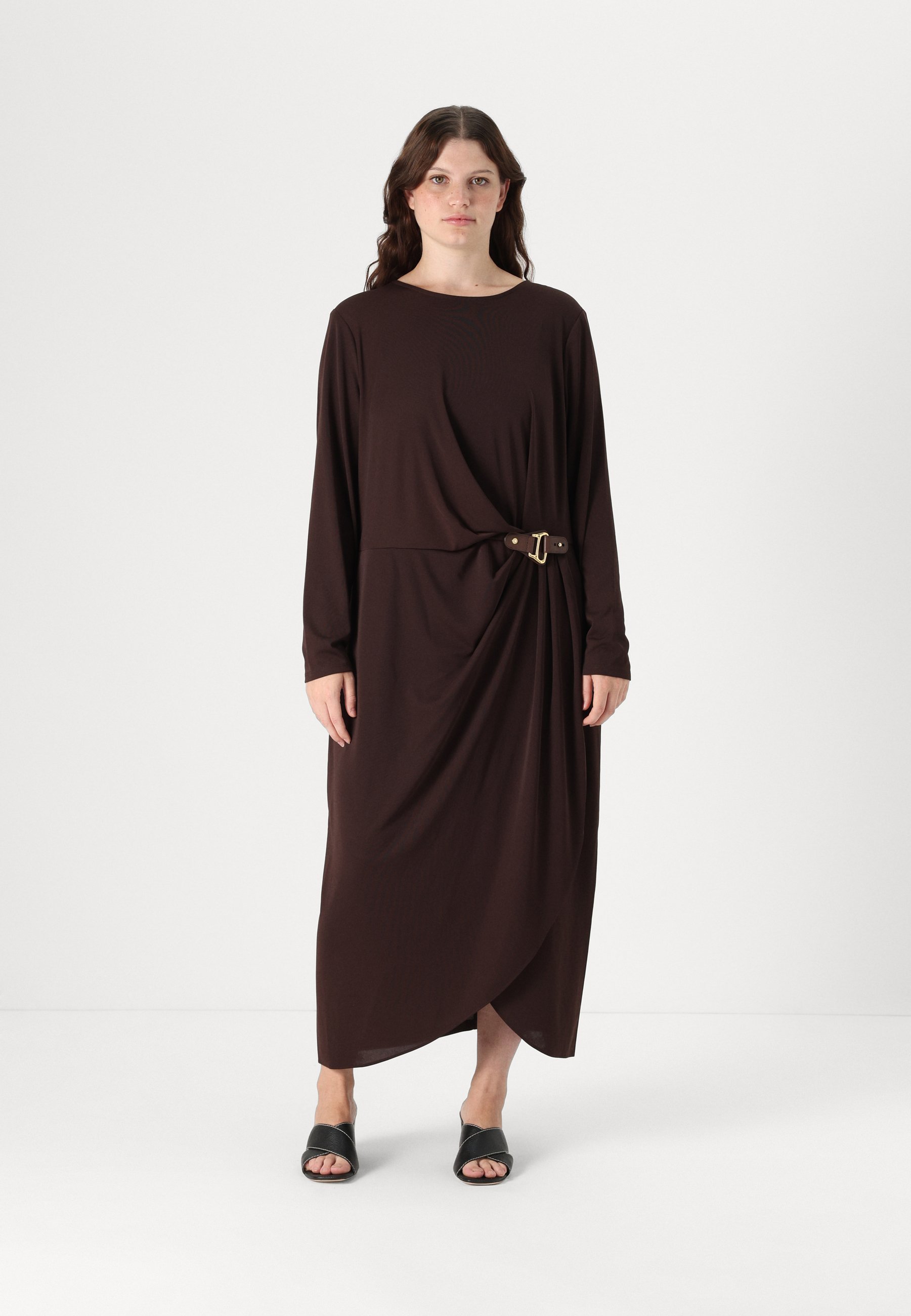 Lauren Ralph Lauren Woman SABLISE LONG SLEEVE DAY DRESS - Day dress -  circuit brown/brown - Zalando.ie