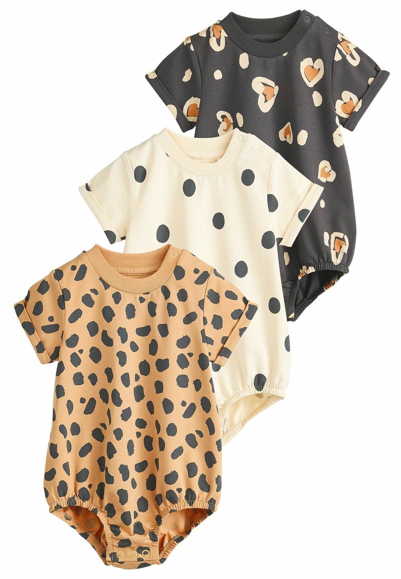 Next 3 PACK - REGULAR FIT - Body - black  cream animal print