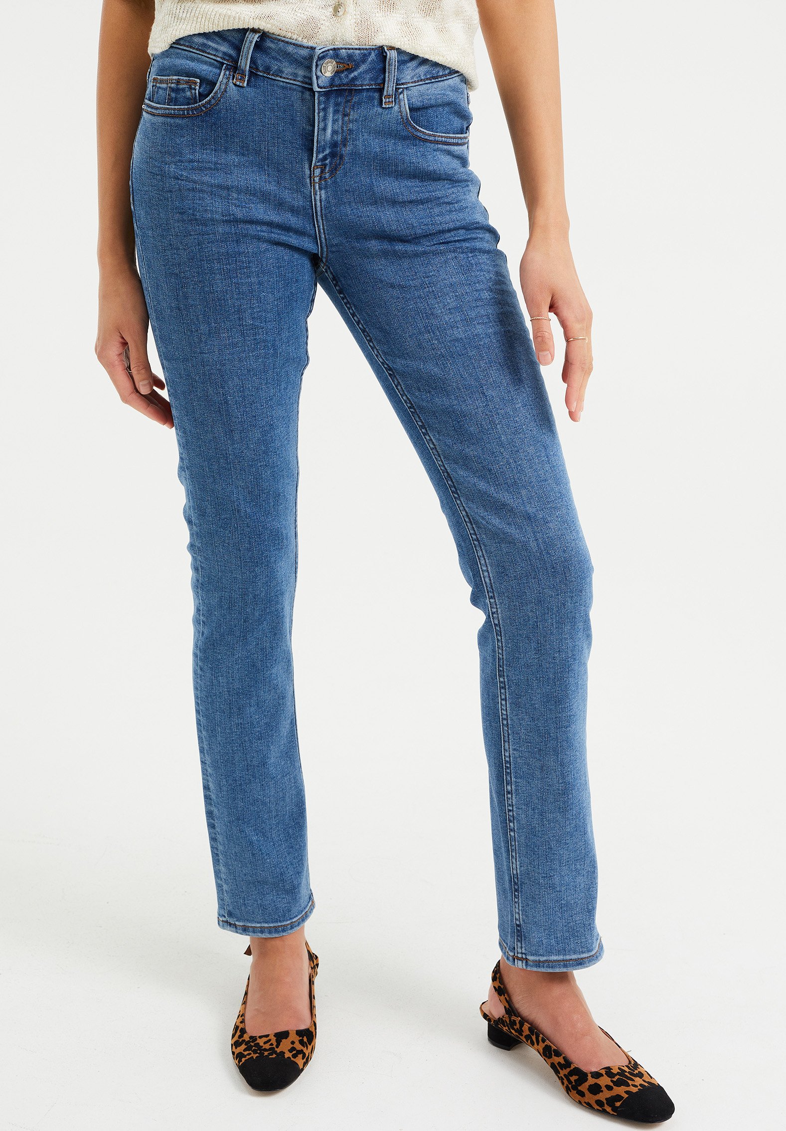 WE Fashion MET SUPER STRETCH - Jeans slim fit - blue/blu - Zalando.it