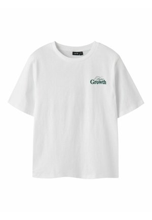 T-shirt med print - bright white