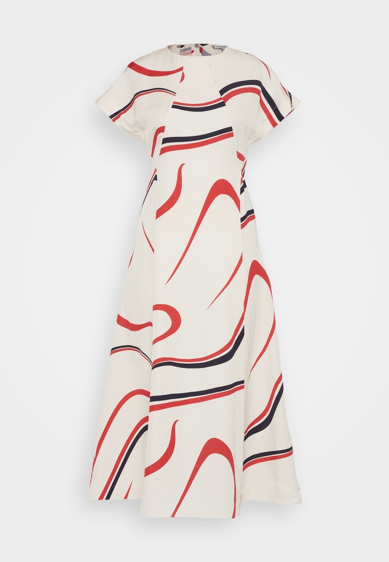 Spp Ribbon Tommy Hilfiger RIBBON MIDI DRESS - Koktélruha / Partiruha - ecru/fehér ...