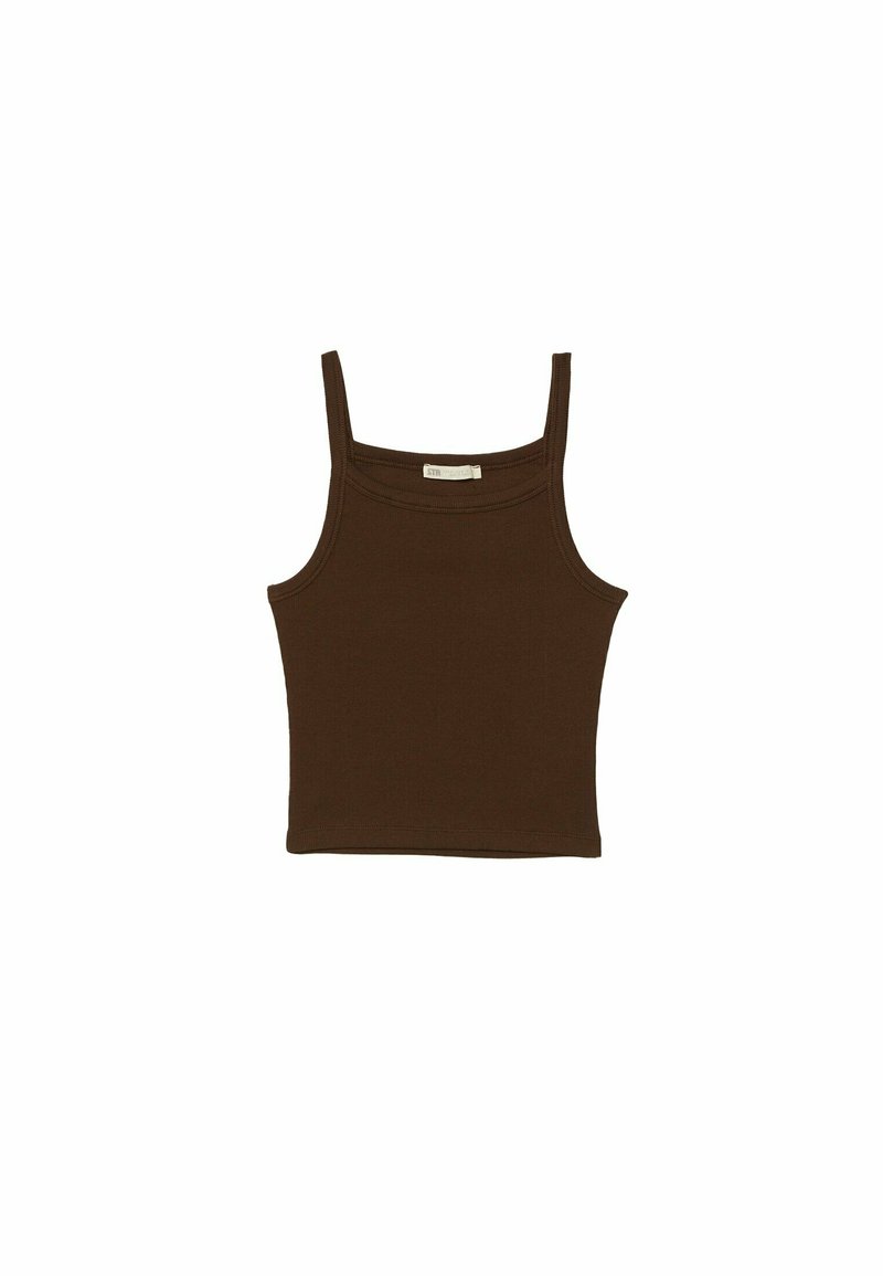 Damen T-Shirts | Stradivarius Top brown/braun - YM72029 Damen T-Shirts | Stradivarius Top brown/braun - YM72029