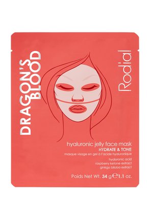 RODIAL FEUCHTIGKEITSMASKE DRAGON'S BLOOD HYALURONIC JELLY FACE MASK X4 PACK - Gesichtsmaske - transparent