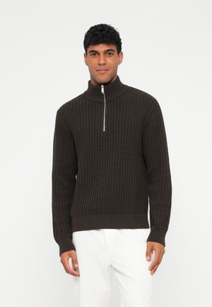 SLHTOM STRUCTURE HALF ZIP - Strickpullover - delicioso
