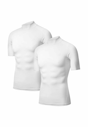 Danish Endurance COMPRESSION SHORT SLEEVE 2-PACK - T-Shirt sport - white