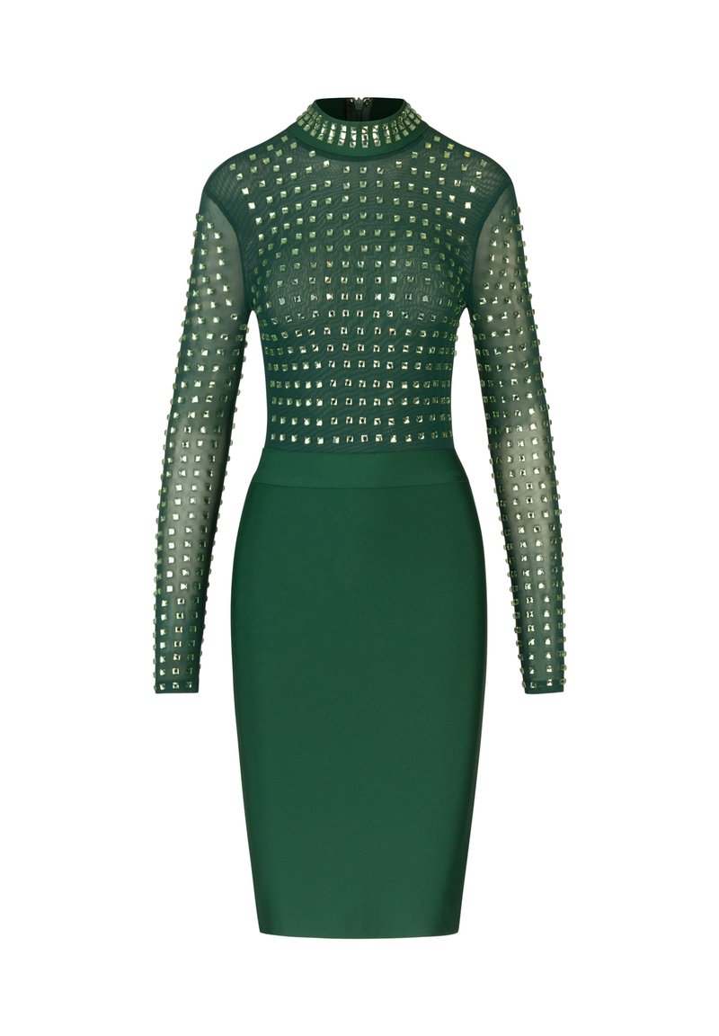 knee length dresses for ladies Clara Basil Maxi Long Sleeve Bandage Dress – WAMA>MODA main image 0
