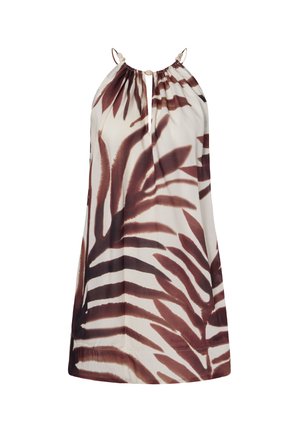 Malina, NEELA BEADED HALTERNECK MINI DRESS - Robe de jour - burnt leaf