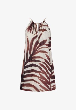 Malina, NEELA BEADED HALTERNECK MINI DRESS - Robe de jour - burnt leaf