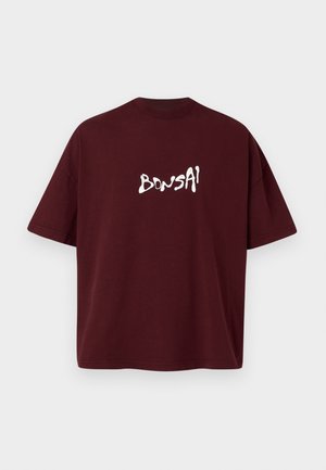 SEASONAL LOGO GRAPHIC TEE OVERSIZE FIT UNISEX - Print T-shirt - burgundy