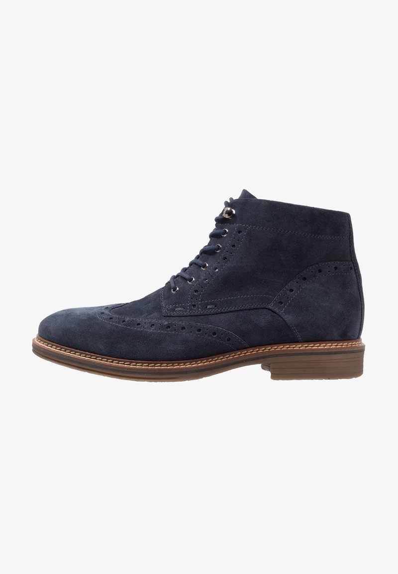 Pier One Šněrovací kotníkové boty - dark blue
