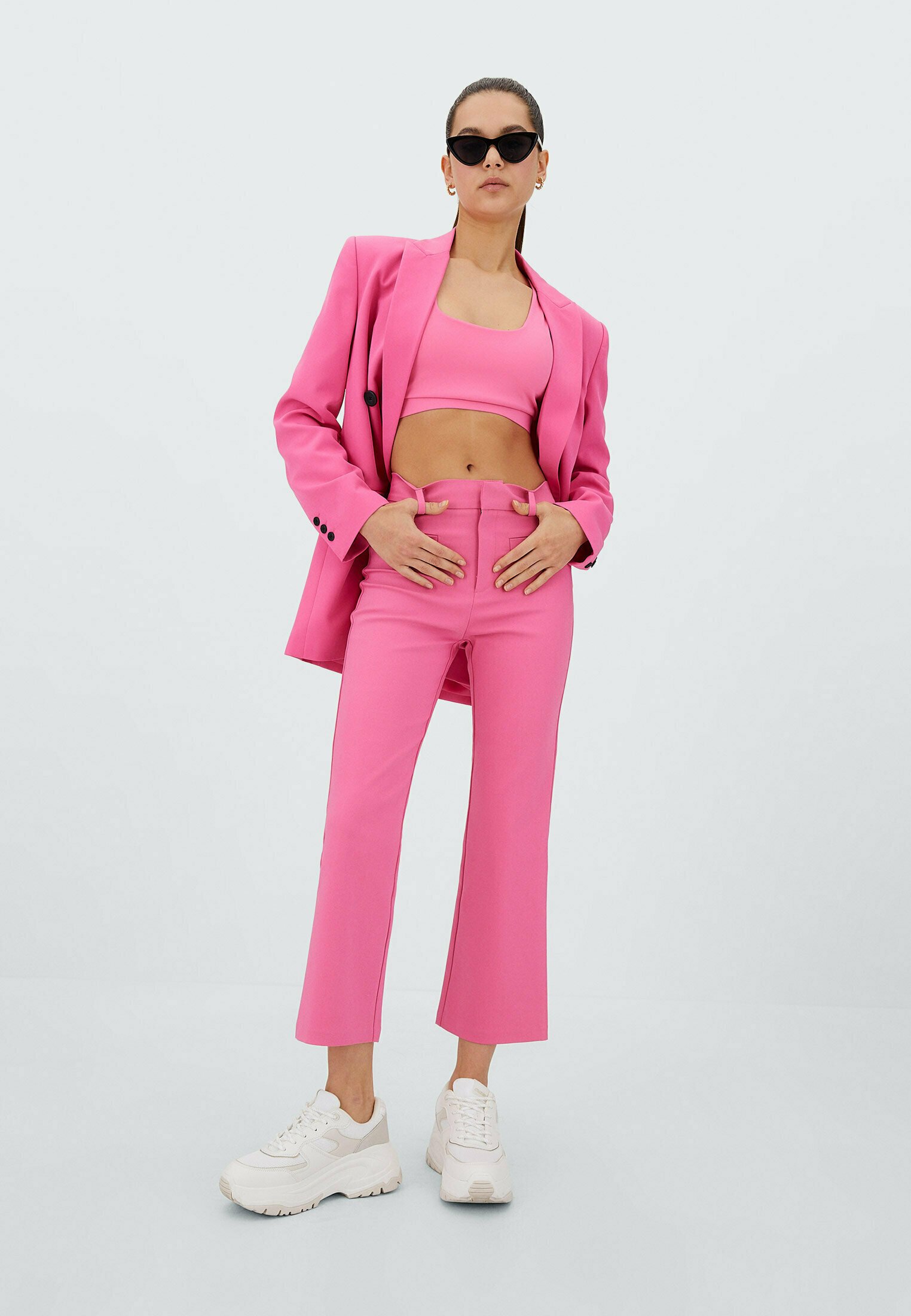 Stradivarius Pantaloni - pink/fuxia - Zalando.it