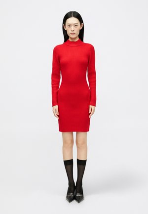 MOCK MINI DRESS - Φόρεμα-πουλόβερ - red