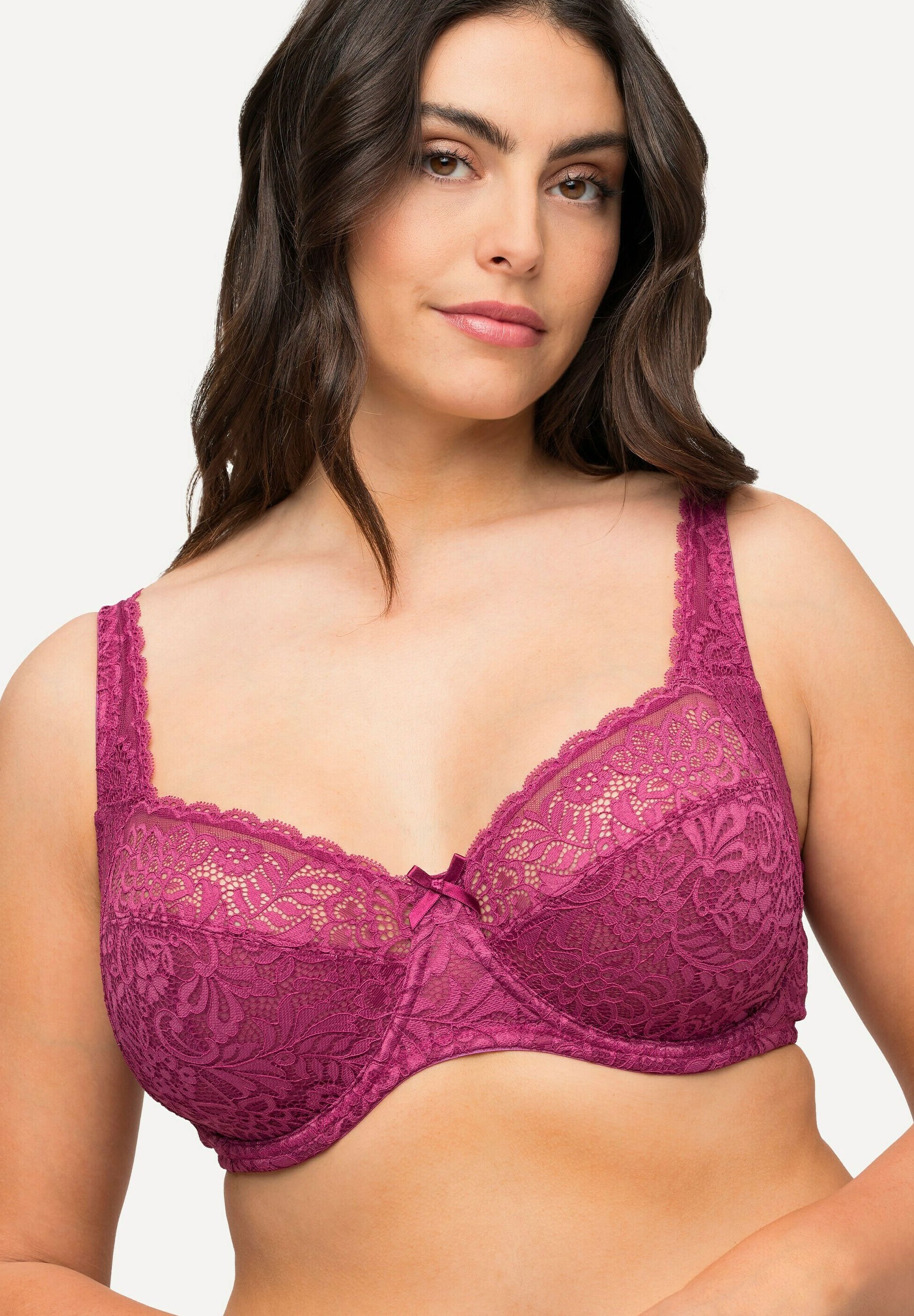 Sujetador Cómodo De Cierre Frontal Ulla Popken - Para Mujeres, Tallas Grandes, Sin Aros, Tirantes Anchos