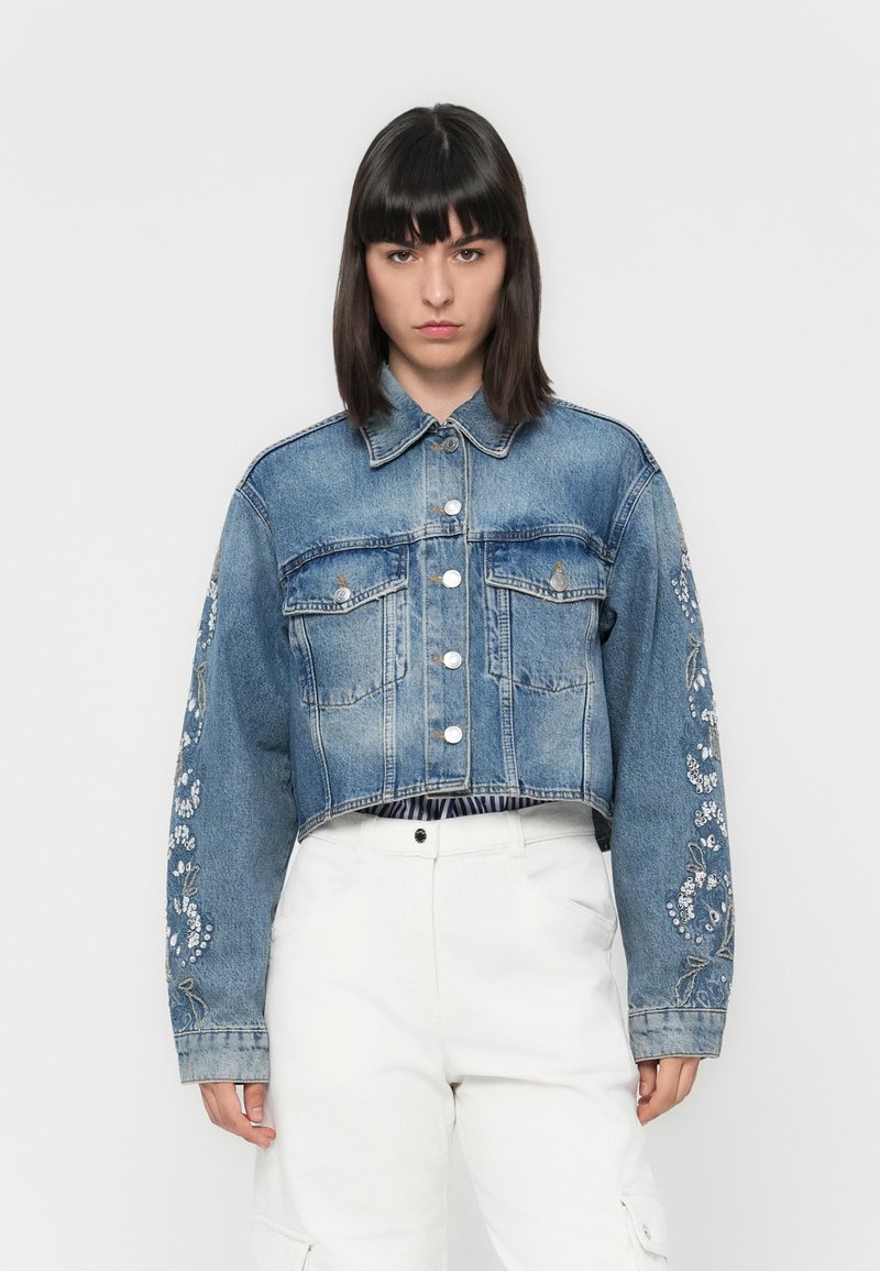 Maje Spijkerjas blauw