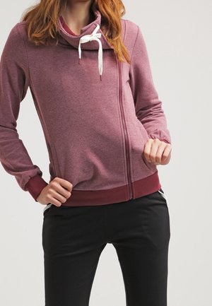 Sweatjacke - mottled bordeaux