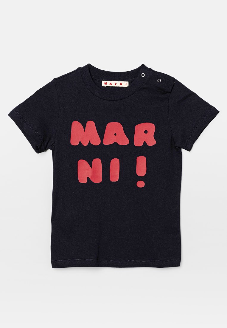 Marni T-shirt print donkerblauw Marni T-shirt print donkerblauw