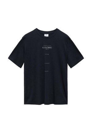 Tricou din bumbac negru cu mâneci scurte, care are imprimeu cu textul "GALERIE" și 1974 în alb. Design clasic cu gât tip crew, cu o croială lejeră.