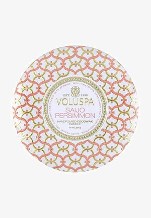 Voluspa VOLUSPA 3-WICK CANDLE DECORATIVE TIN SAIJO PERSIMMON 340G - Duftlys - white