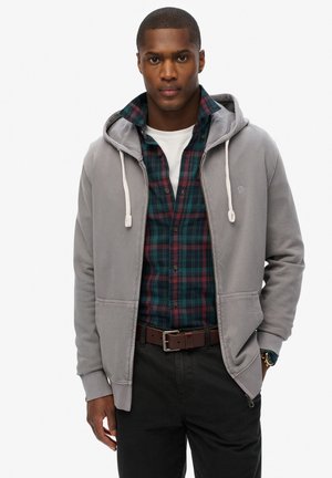 Superdry ESSENTIAL - Zip-up sweatshirt - charcoal grey