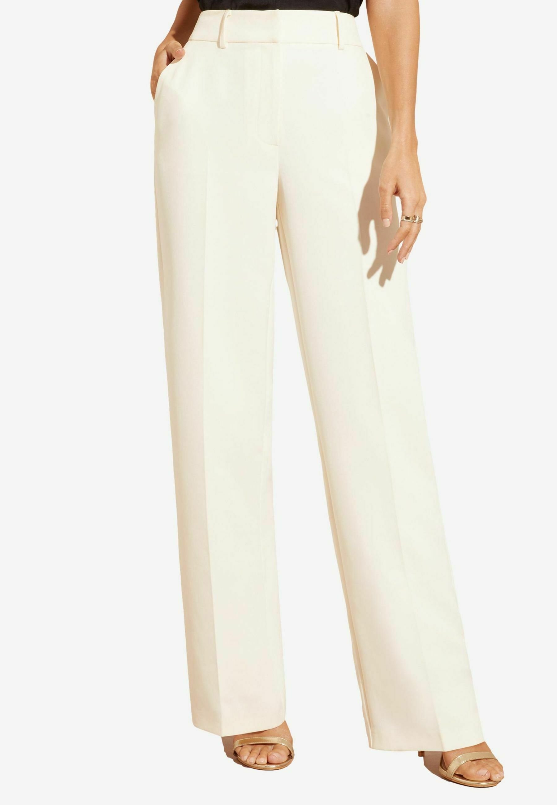 sachin and babi light blue dress SHEIN SXY Women's White High Waisted Simple & Elegant Suit Pants main image 1
