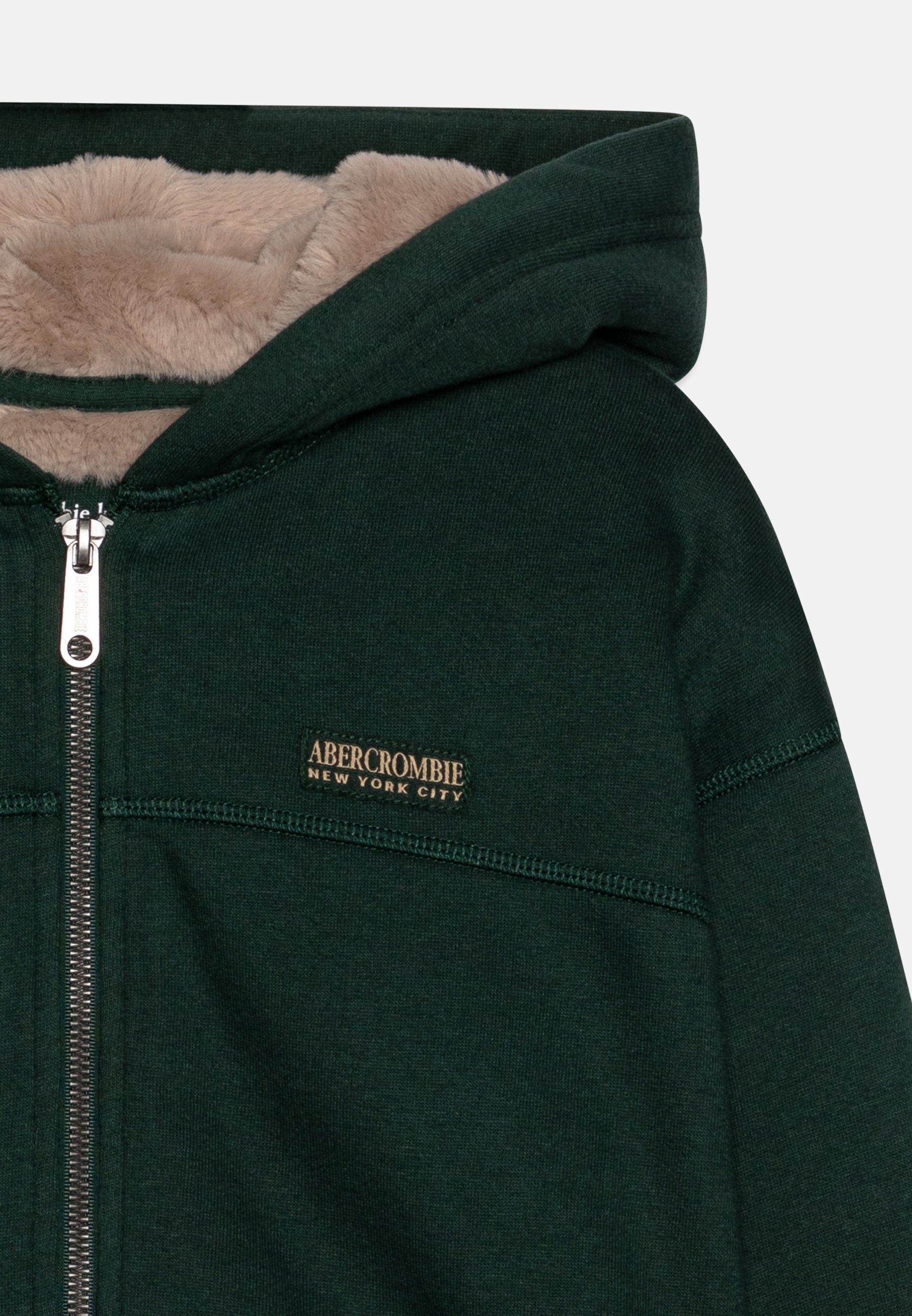 Abercrombie & Fitch ESSENTIAL - Zip-up sweatshirt - darkest
