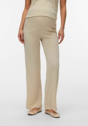 MAMALICIOUS HOSE WEITER BEINSCHNITT HOHE TAILLE HOSE - Pantalon classique - pumice stone