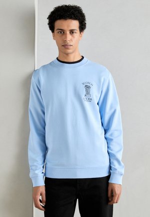 Scotch & Soda LEFT CHEST ARTWORK - Sportinis megztinis - spring blue