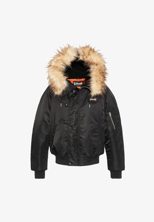 Schott, BLOUSON SNORKEL N2B NOIR À CAPUCHE, COUPE OVERSIZE - Winterjacke - noir