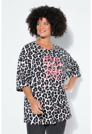 LEO NEON-SCHRIFTZUG 3/4-ÄRMEL - Langærmet T-shirt - soft granite