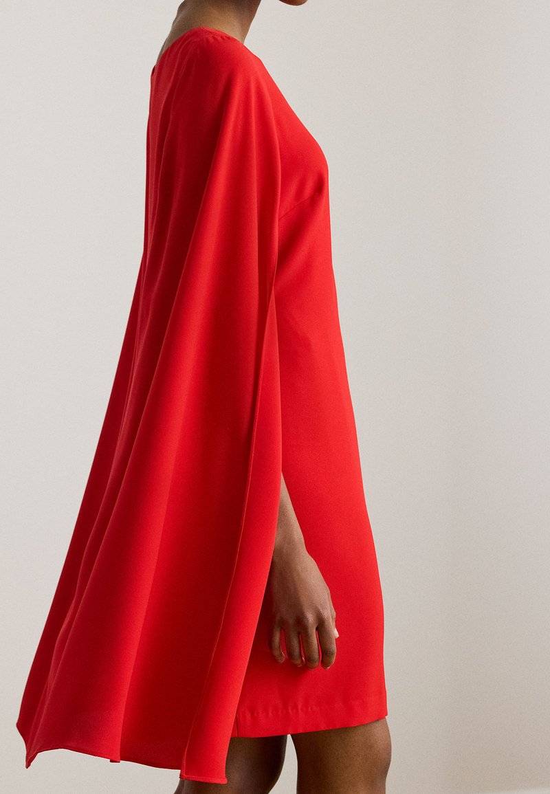 Lauren Ralph Lauren CAPE GEORGETTE COCKTAIL DRESS - Cocktail dress / Party  dress - cruise red/red - Zalando.ie