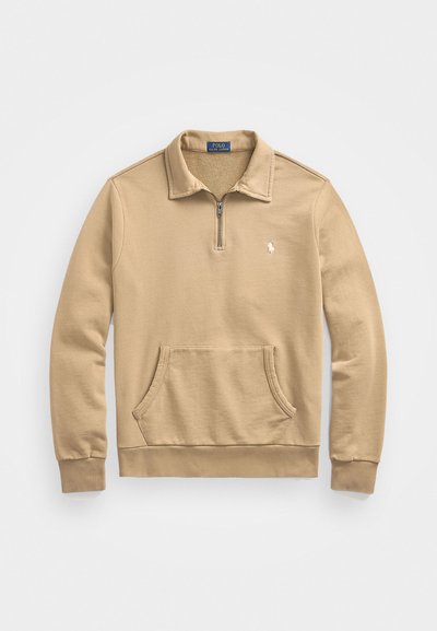 Polo Ralph Lauren LOOPBACK FLEECE QUARTER-ZIP SWEATSHIRT - Mikina - desert khaki