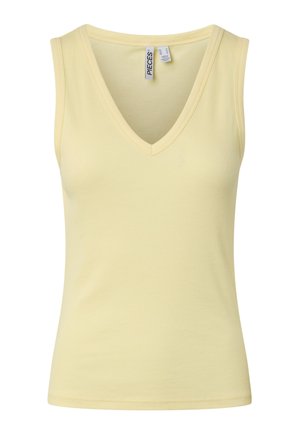 Pieces, TANKTOP PCBELLA V-AUSSCHNITT - Top - french vanilla