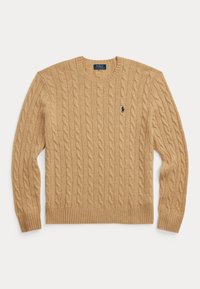 CABLE KNIT WOOL CASHMERE JUMPER - Maglione - camel melange