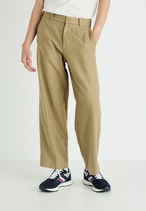 BAGGY TROUSER - Pantalon classique - brown heather