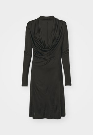Helmut Lang COWL DRESS LIQUID - Robe en jersey - black